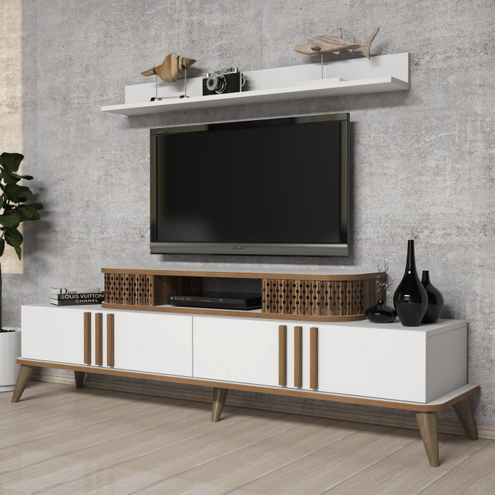 Hanah Home Eylül - Mueble de TV Blanco